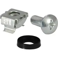 Equip M6 Käfigmuttern- und Schrauben-Satz, 20 Sets/pack, Aluminium, Schwarz, 158 g