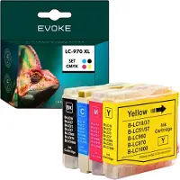 Evoke Patronen für Brother LC 970 XL Satz LC970 ️️ DCP 135C 130C 150C 357C ️
