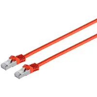 S-Conn RJ45 Patchkabel m. CAT 7 Rohkabel PIMF rot 1m