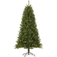 Giftsome Weihnachtsbaum Künstlich mit Lichtern 215 cm – Tannenbaum Künstlich aus Kunststoff – Weihnachtsbaum mit Beleuchtung