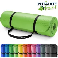 Tresko Yogamatte Fitnessmatte Gymnastikmatte Pilates 190x100x1,5cm Hellgrün