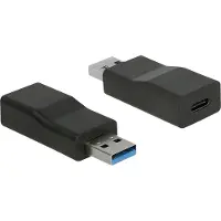 DeLOCK 65696, USB 3.1 Gen 2 Type-A, USB 3.1 Gen 2 Type-C, Schwarz