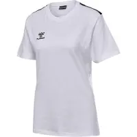 Hummel Damen T-Shirt hmlAuthentic Cotton s/s Shirt 220009-9001 S - White - S