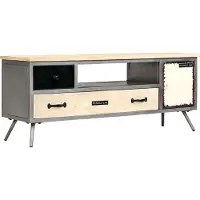 Sonstiges TV-Schrank Massivholz Mango und Stahl 120x30x45 cm