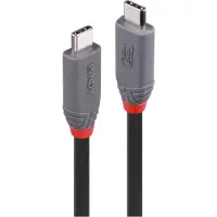 Lindy 36958, 2 m, USB C, USB C, USB4 Gen 3x2, 40 Gbit/s, Schwarz