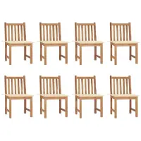 Syfax Gartenstühle 8 Stk. mit Kissen Massivholz Teak