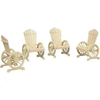 Syfax Adirondack-Gartenstühle 4 Stk. Massivholz Tanne