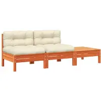 Syfax Gartensofa mit Kissen und Hocker 2-Sitzer