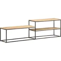The Living Store TV-Schrank 180x30x50 cm Raues Mangoholz