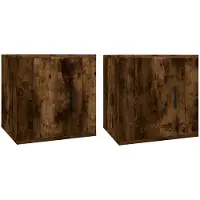 Syfax TV-Wandschränke 2 Stk. Räuchereiche 40x34,5x40 cm