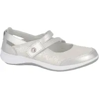 Boulevard - Damen Riemchenschuhe, Glitzer, Wildleder DF2398 (43 EU) (Silber)