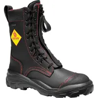 ELTEN Sicherheitsschuh "Feuerwehrstiefel EURO PROOF GTX F2A" Gr. 41, schwarz (schwarz, rot), 41, Obermaterial: 50% Rindsleder Leather cow. 50% Lammleder LEL., Schuhe, Sicherheitsschuh