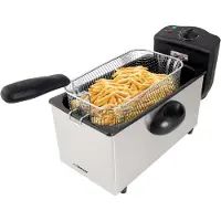 Esperanza FALAFEL, Fritteuse, 3 l, Einzelbild, Schwarz, Weiß, Drehregler, Eigenständig