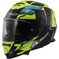 LS2 Helmets Integralhelm LS2 FF800 STORM II Tracker Schwarz Glänzend, Hi-Viz-Gelb größe 3XL