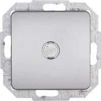 Kopp 618697087 MILANO - Universalschalter (Aus-/Wechsel) beleuchtet, Farbe: stahl