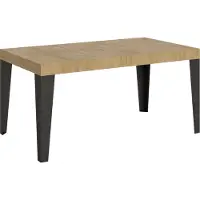 Itamoby Ausziehtisch 160/244x80 cm Flame Natur Eiche Anthrazit Beine
