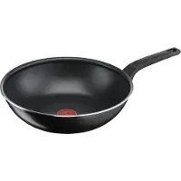 Tefal Simply Clean B5671953, Rund, Wok-/Bratpfanne, Schwarz, Titan, Aluminium, 3,6 l