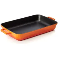 Lava Gusseisen Bräter rechteckig emailliert 26 x 40 cm, 4,86 Liter