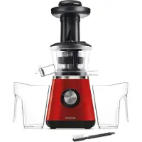 Sencor SSJ 4041BK/4042RD/4043WH Entsafter, 400 Watt, Edelstahlgehäuse, 2 Geschwindigkeitsstufen, Fruchtfleischbehälter