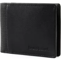 Bruno Banani Leder Geldbörse RFID-Safe Wallet Quer Black schwarz