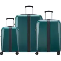 Delsey PARIS Promenade Hard 2.0 Expandable 4 Double Rolls Trolley L / M / S L Green dunkelgrün 77cm