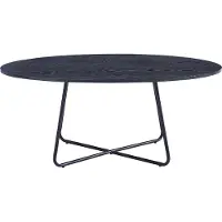 HOME DELUXE - Couchtisch Oval NOVARIS 110 x 66 x 47 cm - Dark Oak|Sofatisch, Wohnzimmertisch, Wohnzimmer