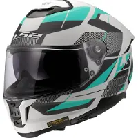 LS2 Helmets LS2 FF808 Stream II Road Helm, türkis matt/weiß/grau, XL (61/62)