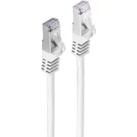 Shiverpeaks RJ45 Flachkabel m. CAT 7 Rohkabel slim weiß 15m
