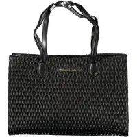 Valentino Schwarze Damentasche aus recyceltem Material mit Kontrastdetails