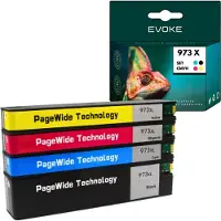 Evoke Patronen für HP 973X XL 973 X ️️ Pagewide Pro 452dn 452dw 477dn 477dw 552dw 577dw ️