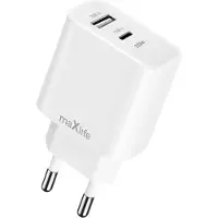 MaXlife MXTC-10-20AC PD QC Ladegerät 1x USB-C 1x USB 20W weiß