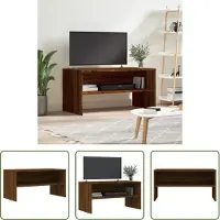 The Living Store TV-Schrank Braun Eiche-Optik 80x40x40 cm Holzwerkstoff