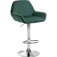 CLP Barhocker Braga Samtbezug mit Metallgestell I Höhenverstellbar und 360 drehbar I Moderner Barstuhl mit Fußstütze für Küche und Bar, Farbe: schwarz, Gestellfarbe: weiß