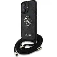 GUESS 4G Big Logo Cord Stap Crossbody Apple iPhone 16 schwarz