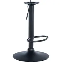 CLP Barhocker-Gestell I Höhenverstellbare Barstuhl-Säule I 10 X 10 CM Lochabstand, Farbe: schwarz