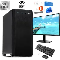 MEG-BAR Komplett PC - Office - Multimedia - Intel i3 4x 4,3 GHz 16GB DDR4 Ram 512 SSD WLan Schallgedämmt 24" Monitor - Drahtlose Tastatur und Maus