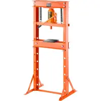 OEM VEVOR Hydraulik, 12 Ton H-Rahmen Boden, Stanzplatten, verstellbare Arbeitstischhöhe zum Biegen oder Richten von Metall, Garagen oder Heimwerkstätten Presse, Orange, 20 T