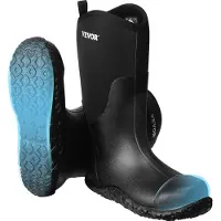 Vevor Gummistiefel mit Stahlkappe, Schutzschuhe, wasserdichte Regen-Angelstiefel, rutschfeste Arbeitsschuhe für den Außenbereich, leicht und langlebig, für Fertigung, Bau, Landwirtschaft, Größe 11 US