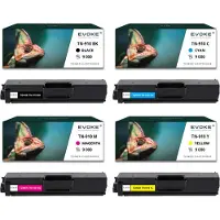 Evoke 4x Toner für Brother TN910BK-910B TN910BK CMYK = Schwarz + Blau + Rot + Gelb | Ersatz für HL-L9310CDW MFC-L9570CDW MFC-L9570CDW