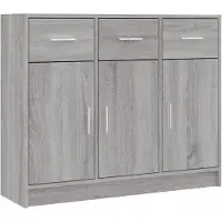 Syfax Sideboard Grau Sonoma 91x28x75 cm Holzwerkstoff