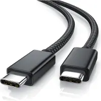 Primewire Thunderbolt 3 Kabel USB4 Typ C, Schnellladekabel, Ladekabel 100 W Power Delivery, Datenkabel 40 Gbit/s, 8K bei 60 Hz, 4K bei 144 Hz, 24 Pin Stecker, 0,8 m, schwarz