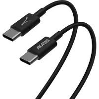 Akashi , 60W USB-C auf USB-C Kabel (Fast Charge & Synchronisation), Schwarz