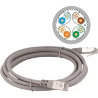 Alantec KKS6ASZA2.0, 2 m, Cat6a, S/FTP (S-STP), RJ-45, RJ-45, Grau