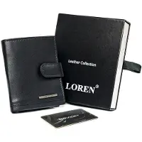 Lorenti Kartenetui aus Leder mit Schließe und Geldscheinfach