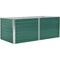 Syfax Hochbeet 160 x 80 x 45 cm Verzinkter Stahl Grün