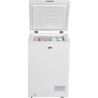 Beko Gefriertruhe "CF100EWN", Energieeffizienz: E, weiß, B/H/T: 54,5cm x 84,5cm x 54,5cm, Gefriertruhen, Elektronische Steuerung mit dem Multifunktionsdisplay, Gefriertruhe