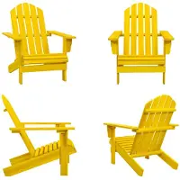 vidaXL Adirondack Gartenstuhl Massivholz Tanne Gelb - Gartenstuhl - Gartenstühle - Gartensessel - Außenstuhl