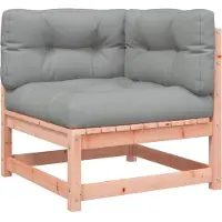 Syfax Garten-Ecksofa mit Kissen Massivholz Douglasie
