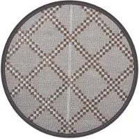 Syfax Outdoor-Teppich ARAKIL Braun Ø120 cm PP