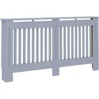 vidaXL Heizkörperverkleidung Anthrazit 152x19x81,5 cm MDF